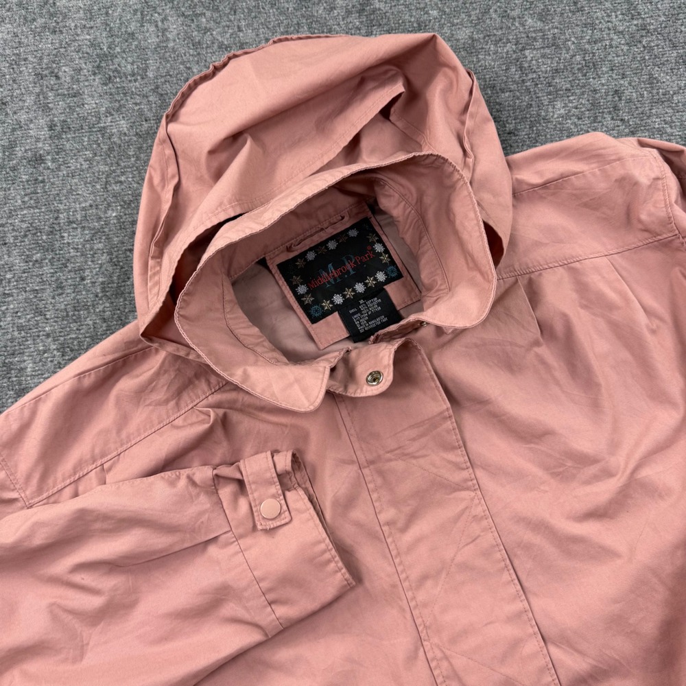 Middlebrook Park Hooded Jacket XL Pink Cotton Blend Zip Up Women's